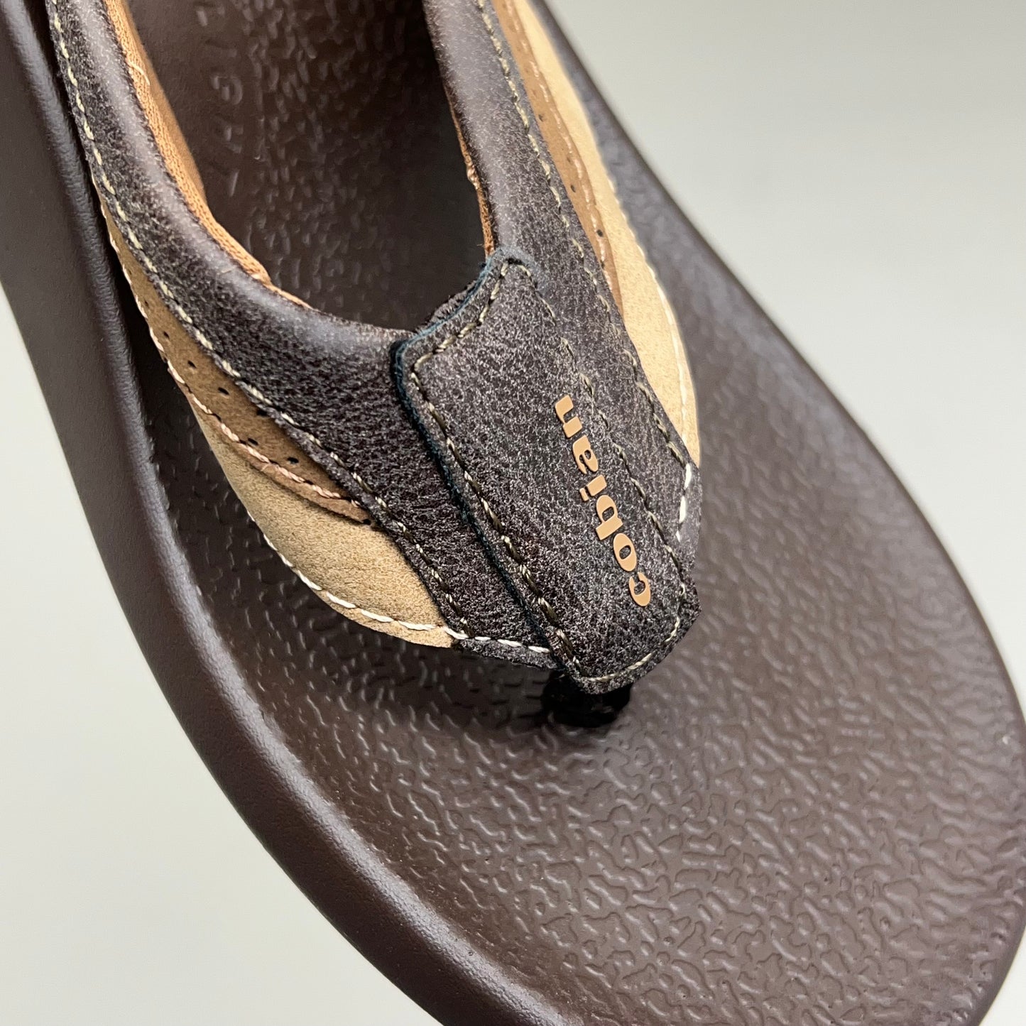 COBIAN Compass Synthetic Leather Strap Sandals Men's Sz 10, EU 43 Chocolate COM25-201-10