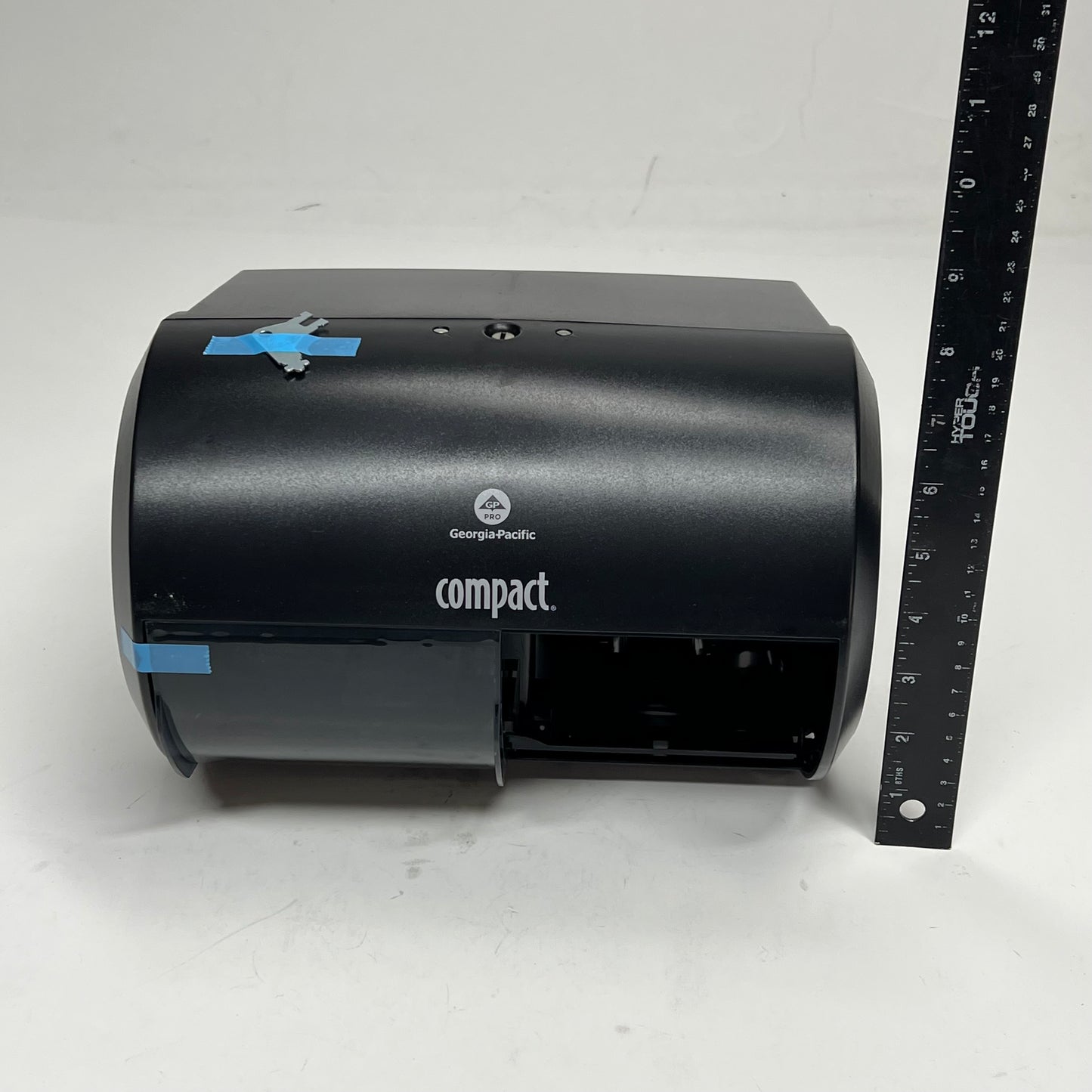 COMPACT 2 Roll Coreless High Capacity Toilet Paper Dispenser Black 56784A