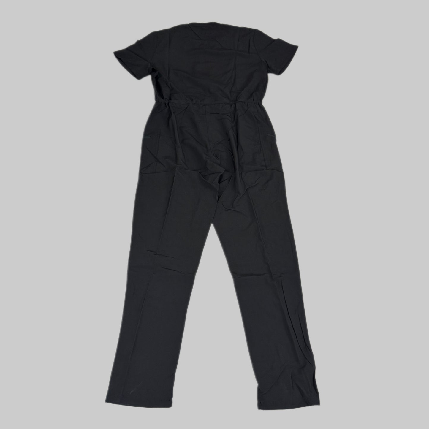 GREEN TOWN 4 Flex Scrubs Jumpsuit Cinch In Waist Women's Sz L Black GFX-023AST