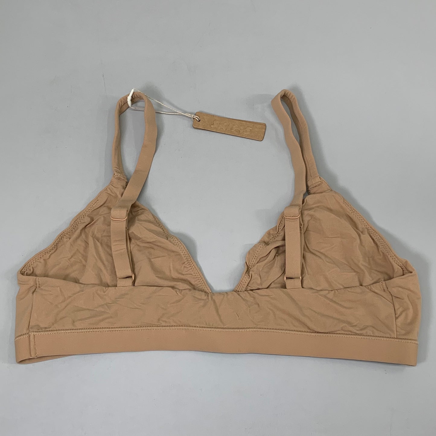 SKIMS Adjustable Triangle Bralette Fits Everybody Women's Sz L Ochre BR-TRI-2024