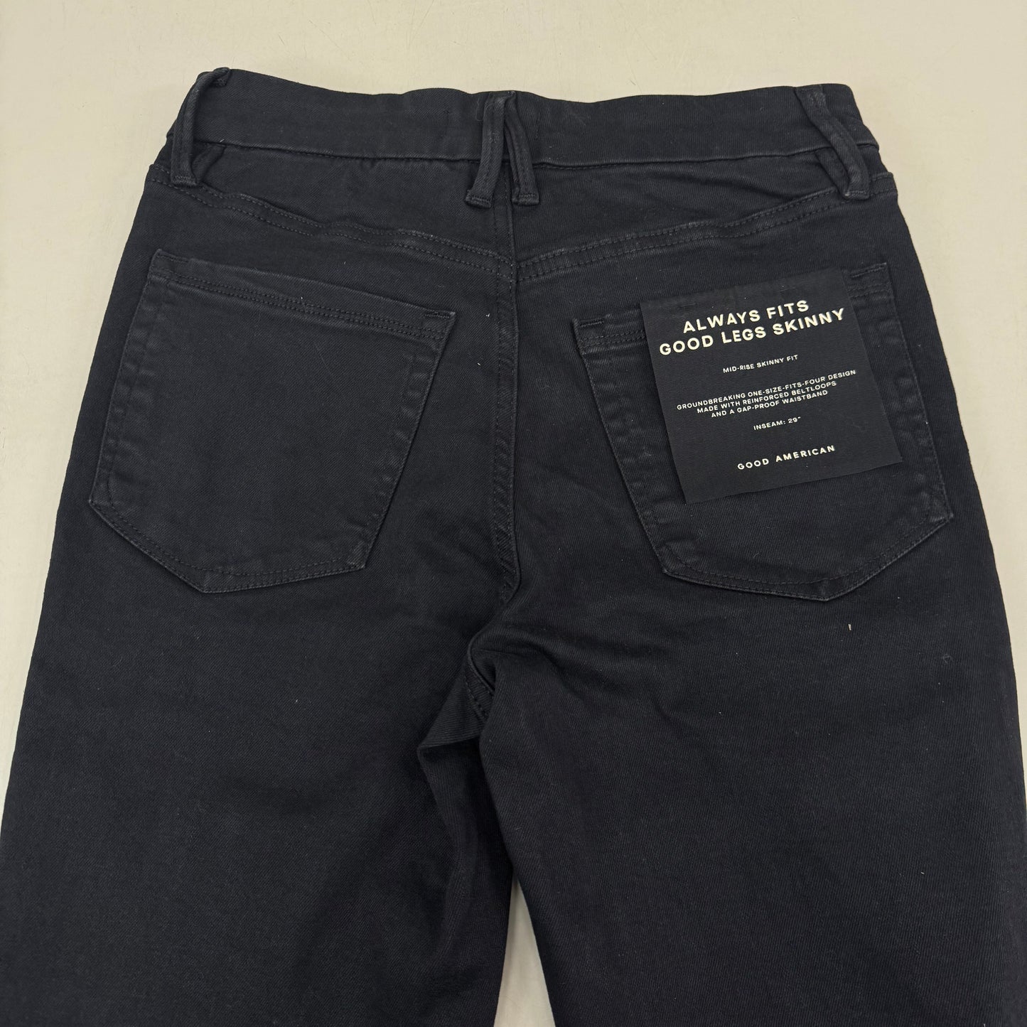 GOOD AMERICAN Always Fits Good Legs Skinny Women's Sz 6/12B Black165 GLAF478AT