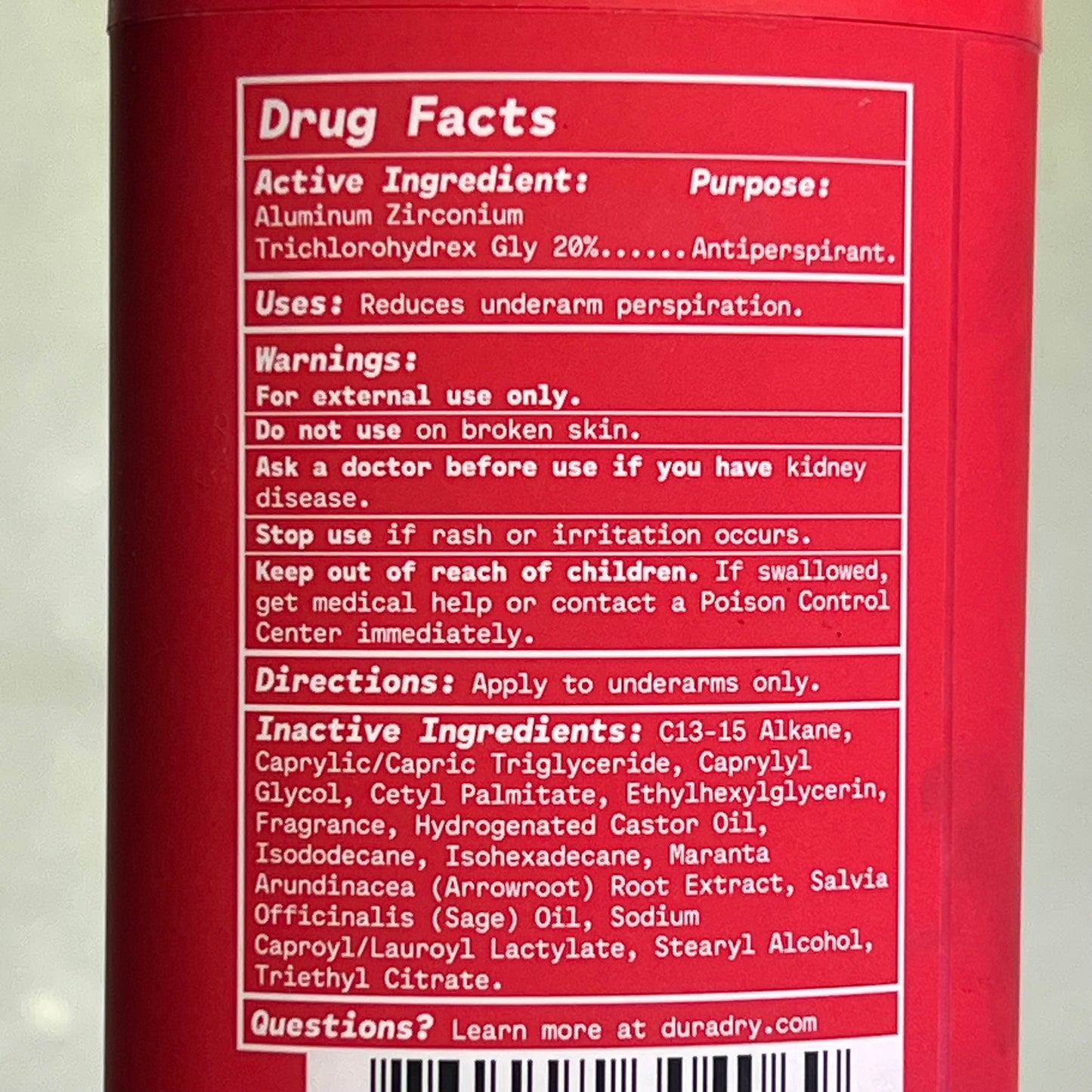 DURADRY(2 PACK) Clinical Strength AM Deodorant & Antiperspirants Clear Sky 2.3oz