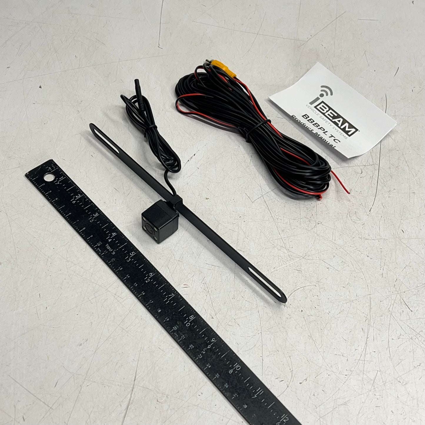 METRA Ibeam License Plate Back-up Camera W/ Night Vision & Parking Lines BBBPLTC