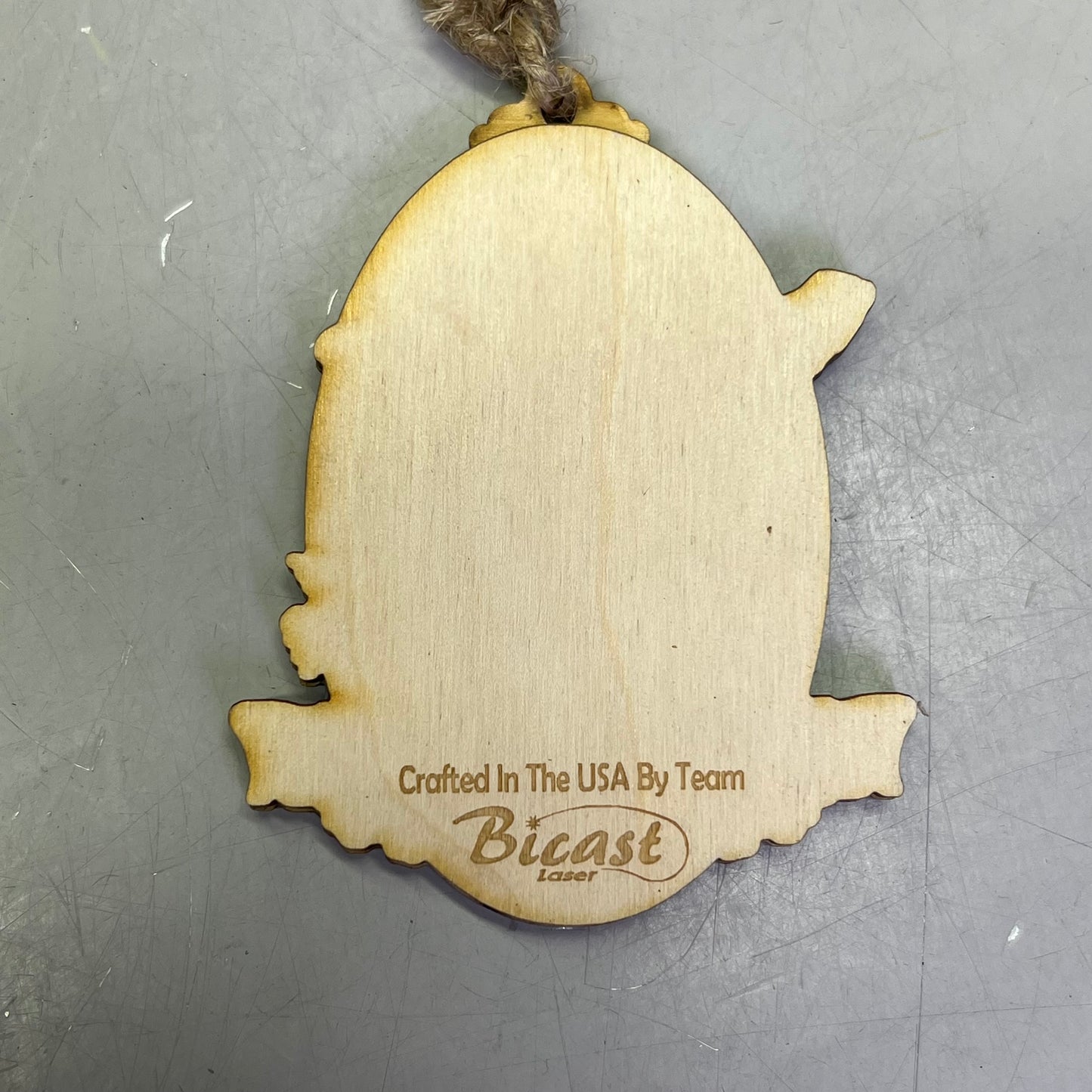 (2 PACK) Blue Whale Laser Cut Wood Collectable Ornament Juneau Alaska Souvenir