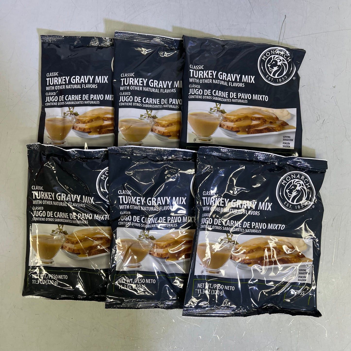 ZA@ MONARCH (6 PACK) Turkey Gravy Mix 11.3 Oz BB 06/25 D