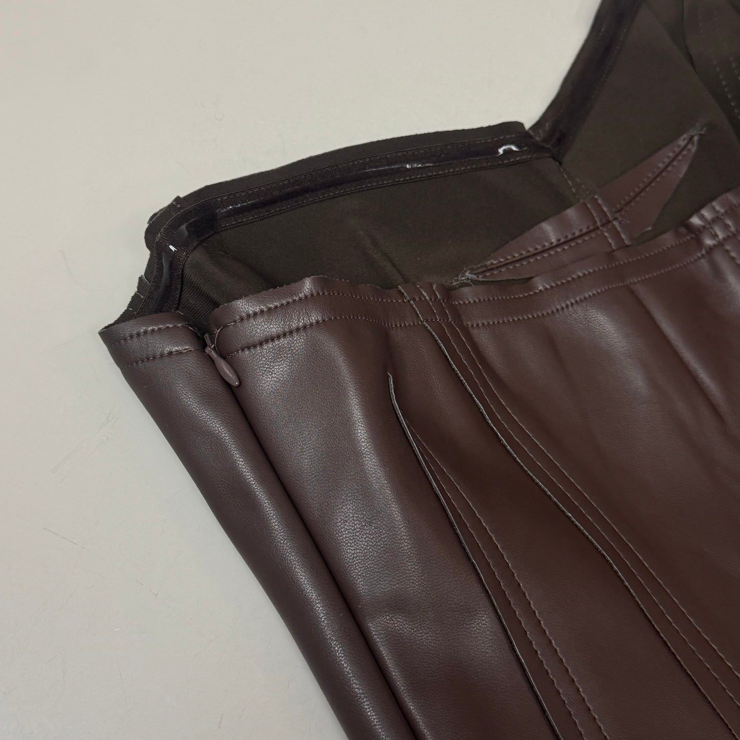 NORMA KAMALI Strapless Grace Mini Dress Unlined Women's Sz XL/42 Chocolate