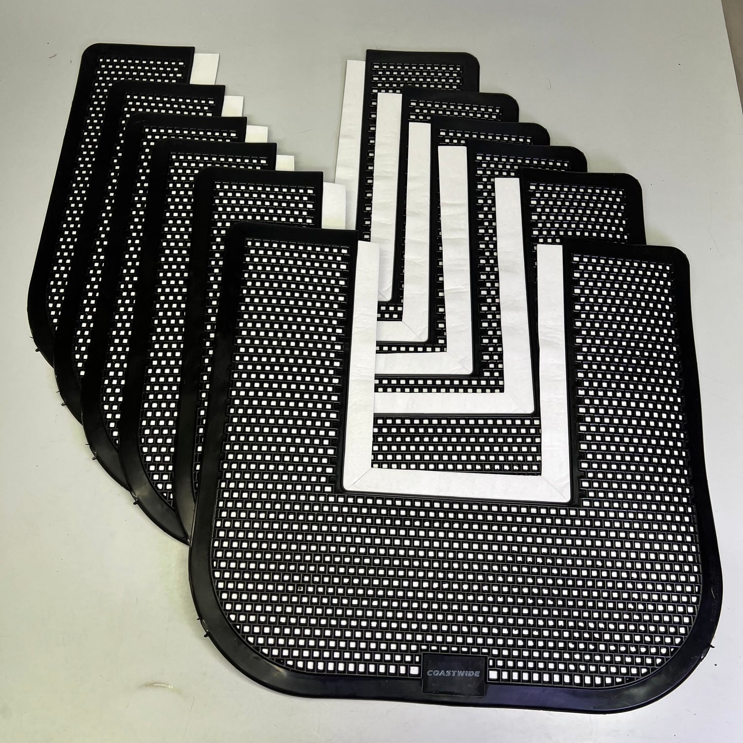 COASTWIDE (6 PACK) Professional Toilet Floor Mat 17.5"x20.5"  Black CW24768