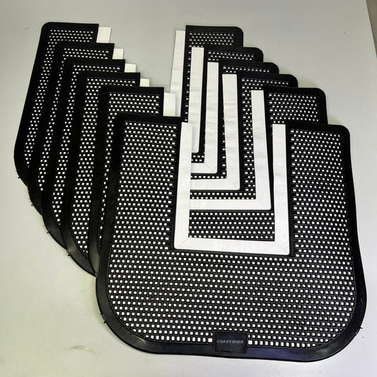 COASTWIDE (6 PACK) Professional Toilet Floor Mat 17.5"x20.5"  Black CW24768