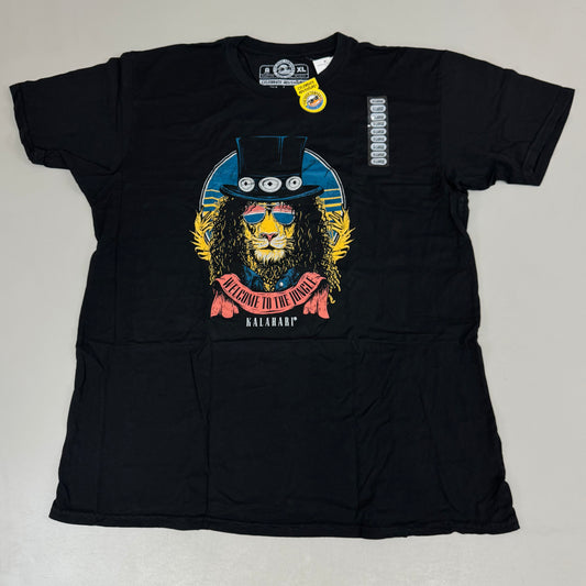 THE DUCK COMPANY Welcome To The Jungle Kalahari T-Shirt Adult X-Large Black,Blue,Yellow