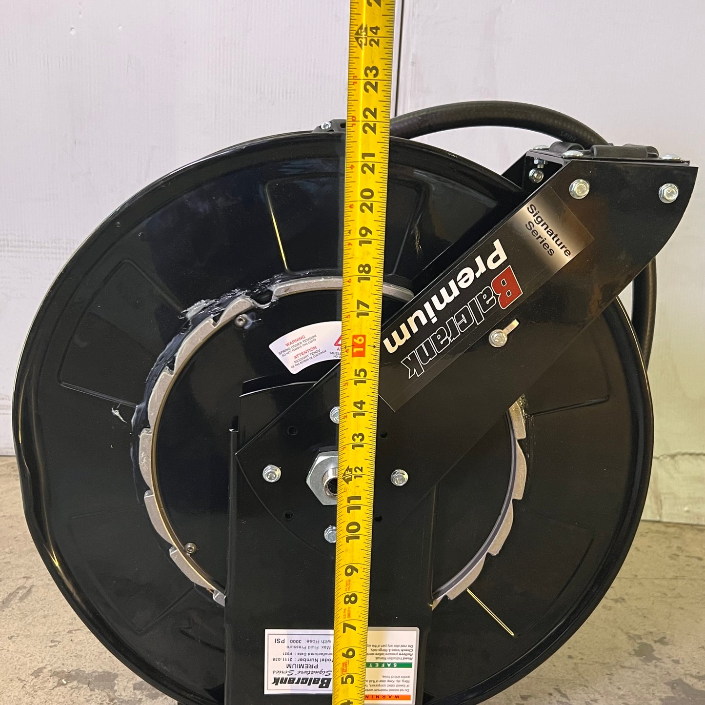 BALCRANK Hose Reel Premium Sz 30" x 1/2" Black 2111-038 (New Other, Minor Cosmetic Damage)