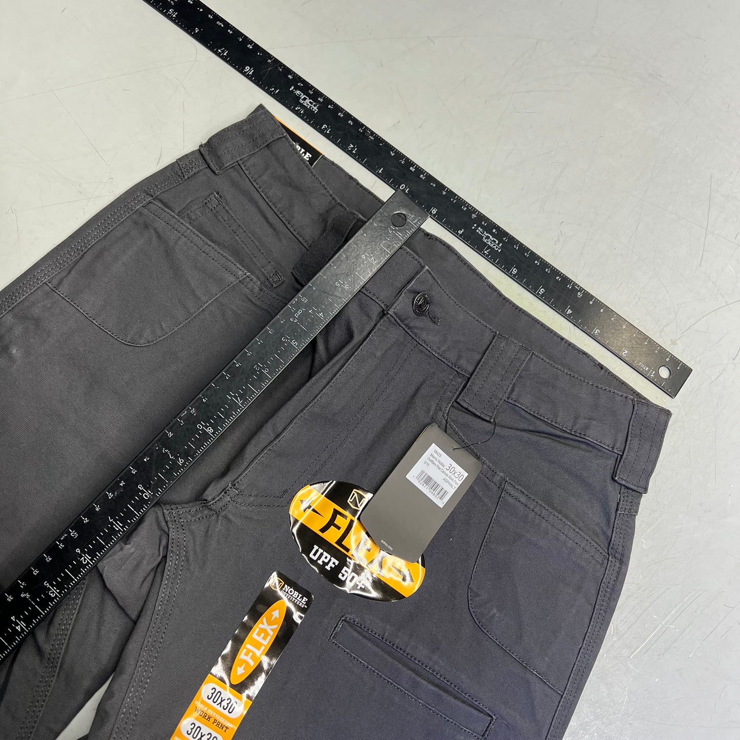 NOBLE OUTFITTERS Flex Stretch Canvas Work Pant Men's Sz 30x30 Asphalt 18425