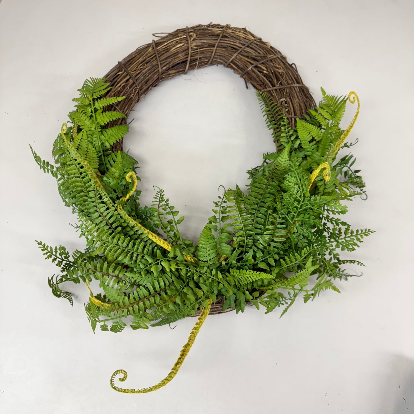 RAZ IMPORTS Oval Mixed Fern Wreath Home Decor 28" Green W4102231