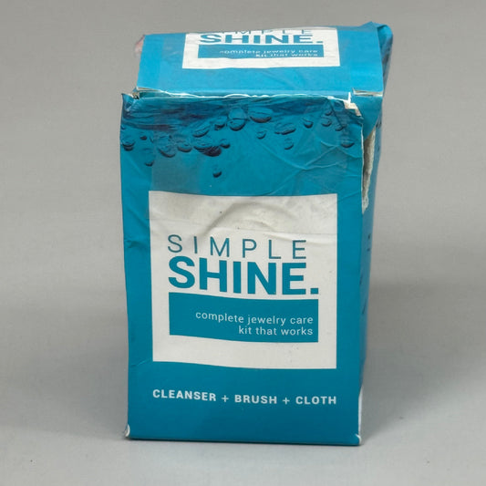 ZA@ SIMPLE SHINE Gentle Jewelry Care Kit w/ 100% Brush & Cloth Blue X002VXCEMH As-is Damaged Packaging C