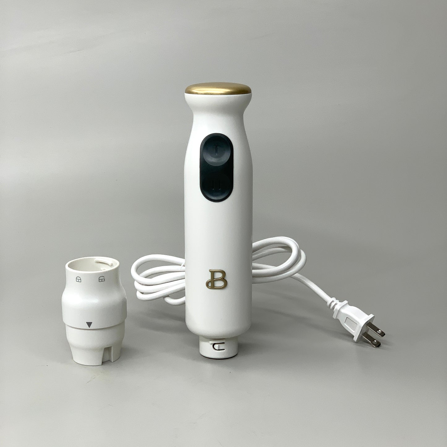 BEAUTIFUL 4-PEICE Hand Blender 2 Speeds with Attachments White by Drew Barrymore