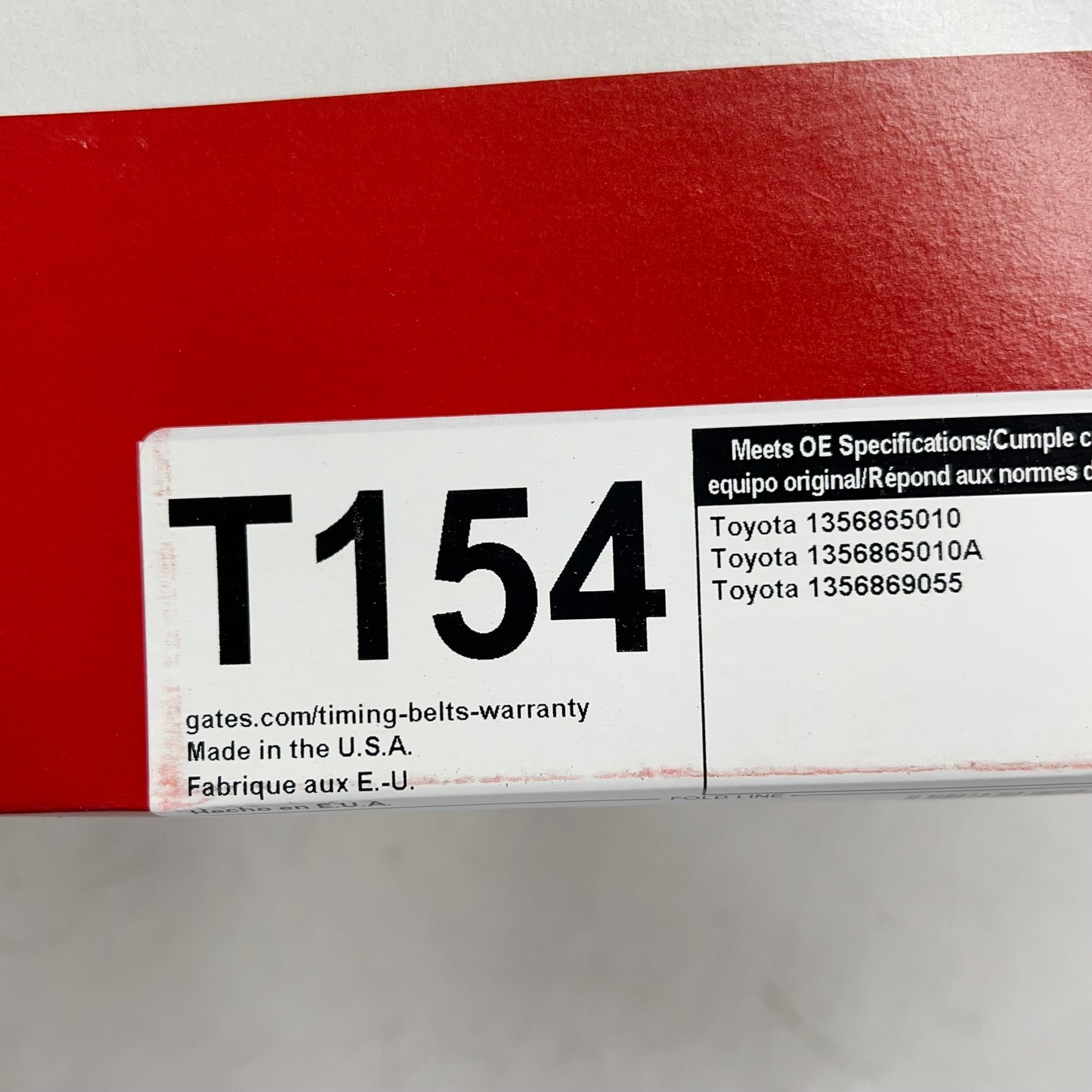 GATES Power Grip Timing Belt for Toyota Model Vehicles 193 Teeth Black T154