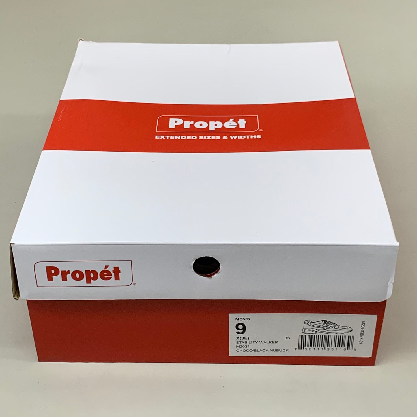 PROPET Stability Walker Lace-up Shoes X(3E) Men's SZ 9 Choco/Black M2034CBNX-09