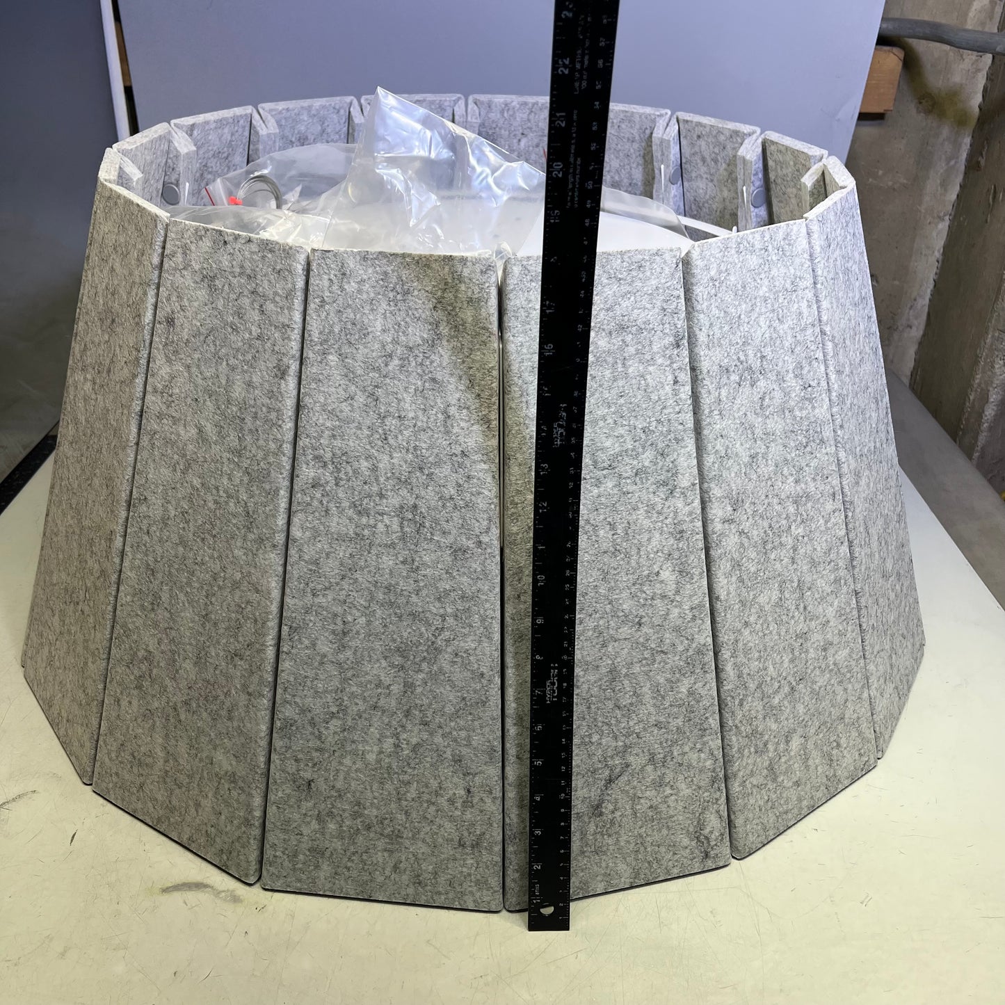 LUXX BOX Vapor Echo (LX-VE) Sound Management Pendant Lighting 36" - M Light Grey