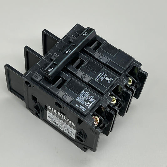 SIEMENS 30A 40 Degree C 3 Pole Circuit Breakers 240V BQ3B030