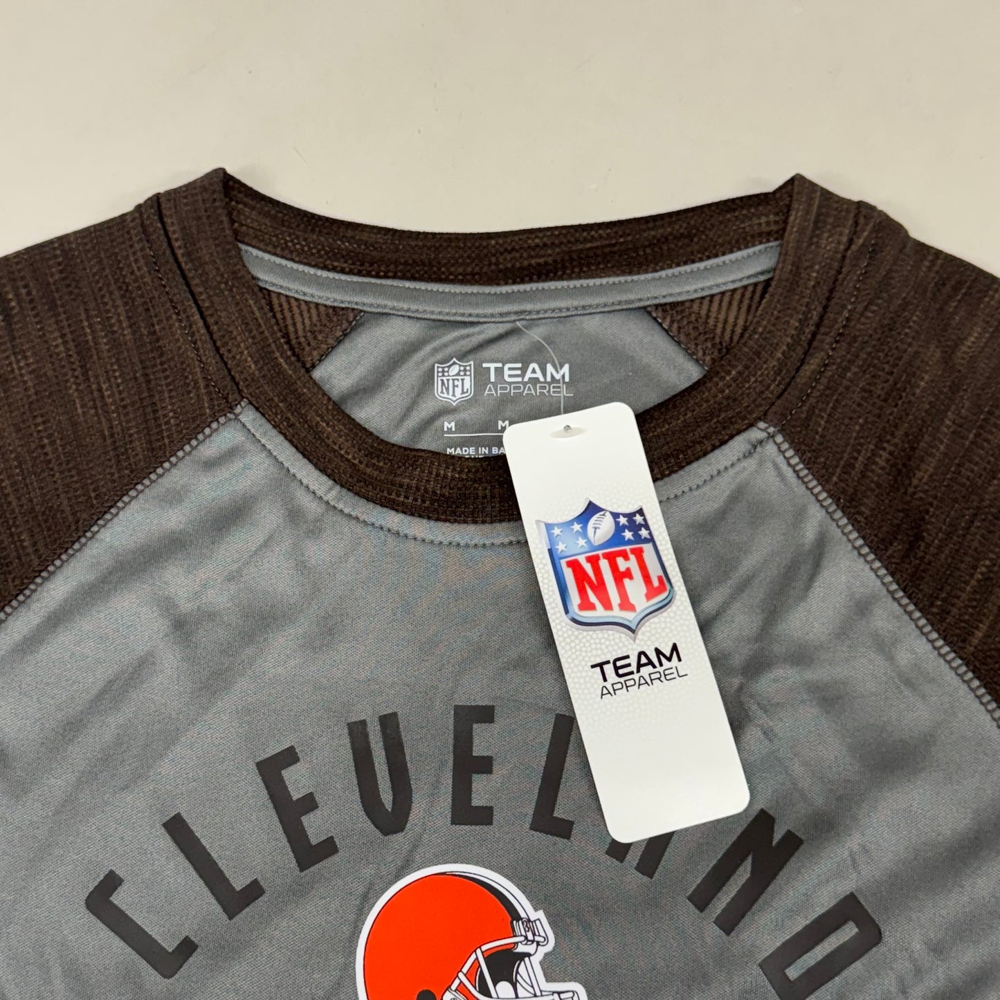 NFL Cleveland Browns Long Sleeve Shirt L Brown/Grey 1802970