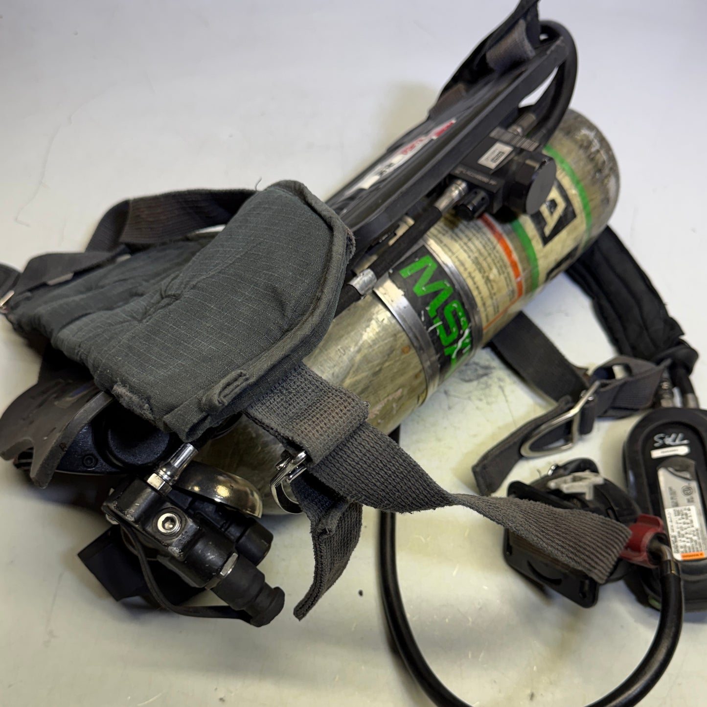 Z@ MSA (*PARTS ONLY*) FireHawk M7 SCBA Air Pack W/ Tank Firefighter Gear (AS-IS)