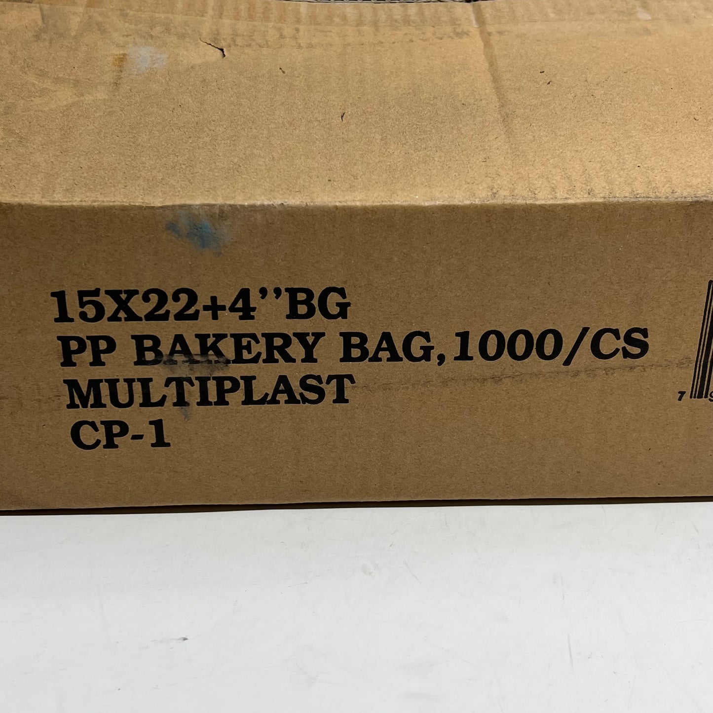 ZA@ (1000 PACK) Pp Bakery Bag Multiplast 15x22+4" BG Clear CP-1 (As-Is)