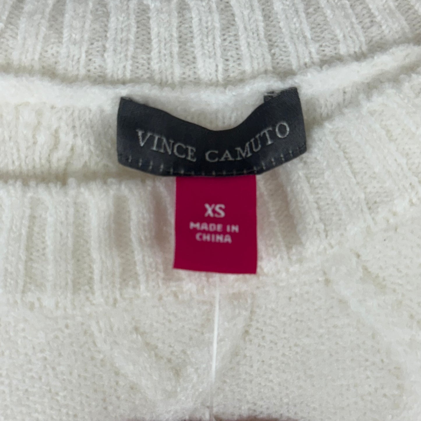VINCE CAMUTO Cable Knit Sweater Women's Sz-XS Antique White SC2895