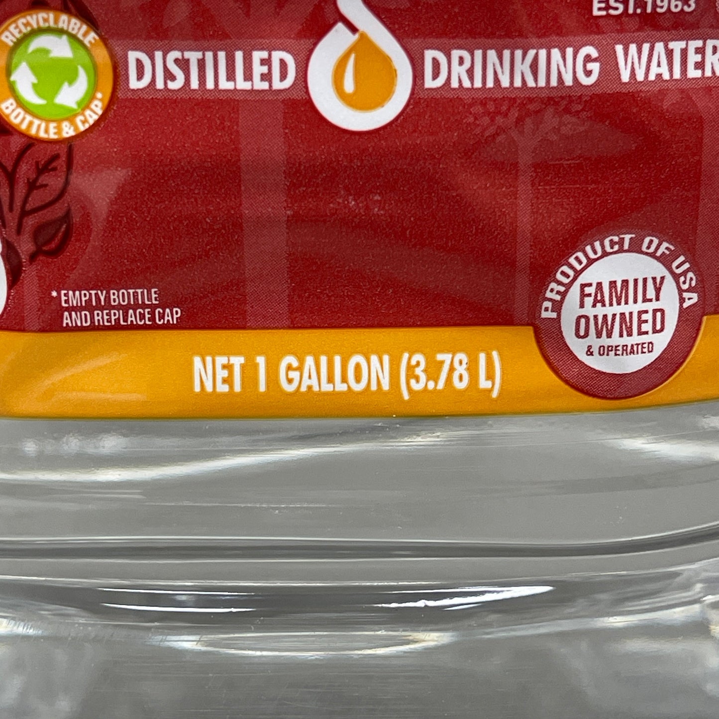 NIAGRA Distilled Water (6 Bottles / 1 GALLON per bottle) BB 03/25