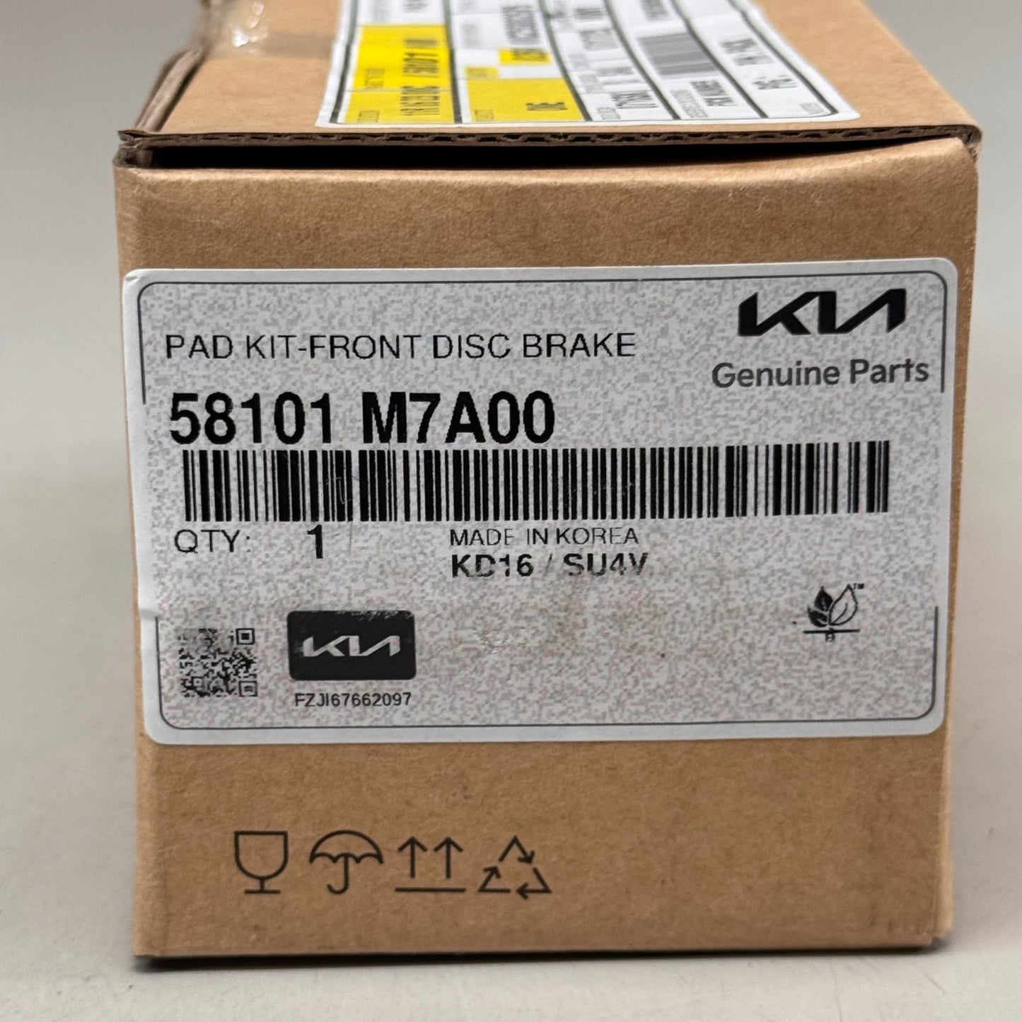 KIA Brake Pads Front -genuine Parts  2019-2024 Kia Forte 58101M7A00