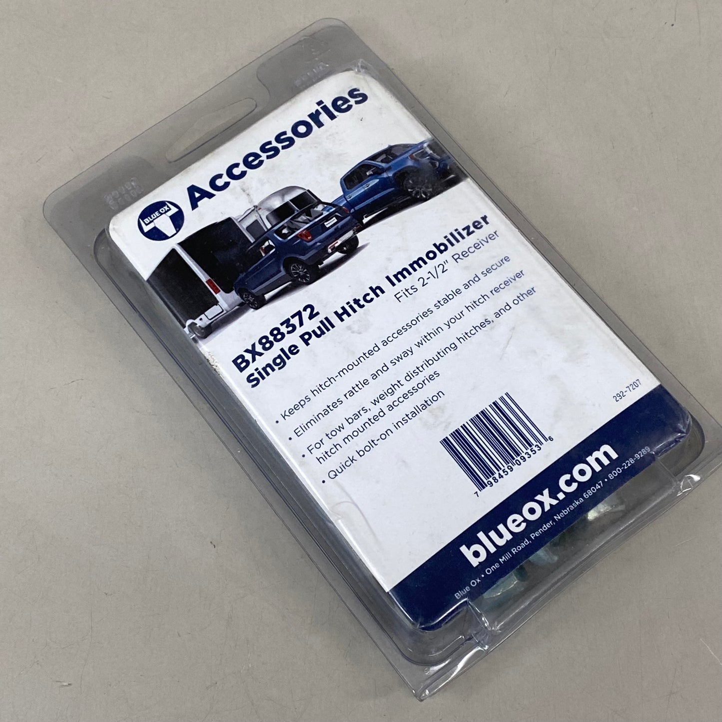 BLUE OX Single Pull Hitch Immobilizer For Vehicle Theft Deterrent Chrome BX88372 (New Other- Slightly Distressed Packaging)