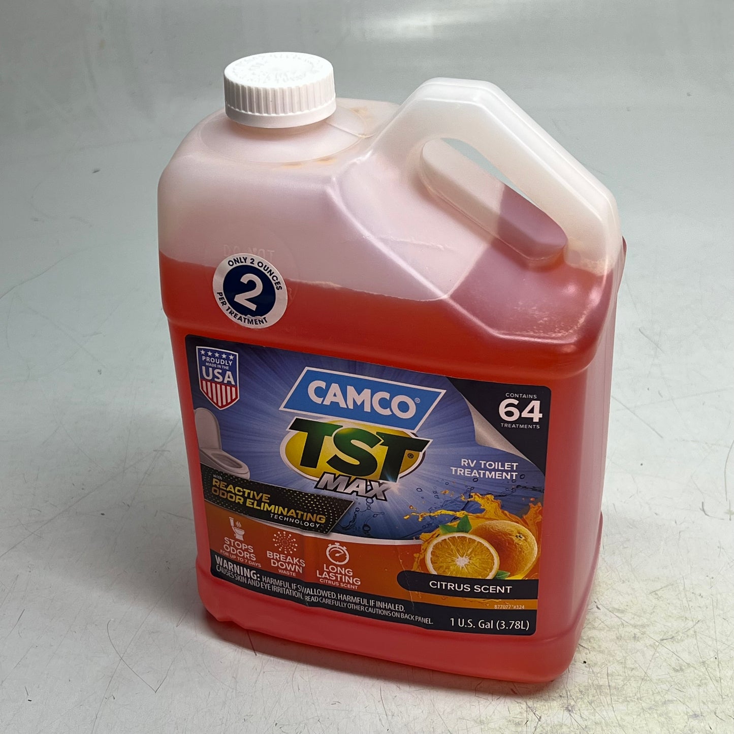 ZA@ ZA@ CAMCO TST MAX RV Liquid Toilet Treatment Citrus Scent 1 Gal Orange 41173