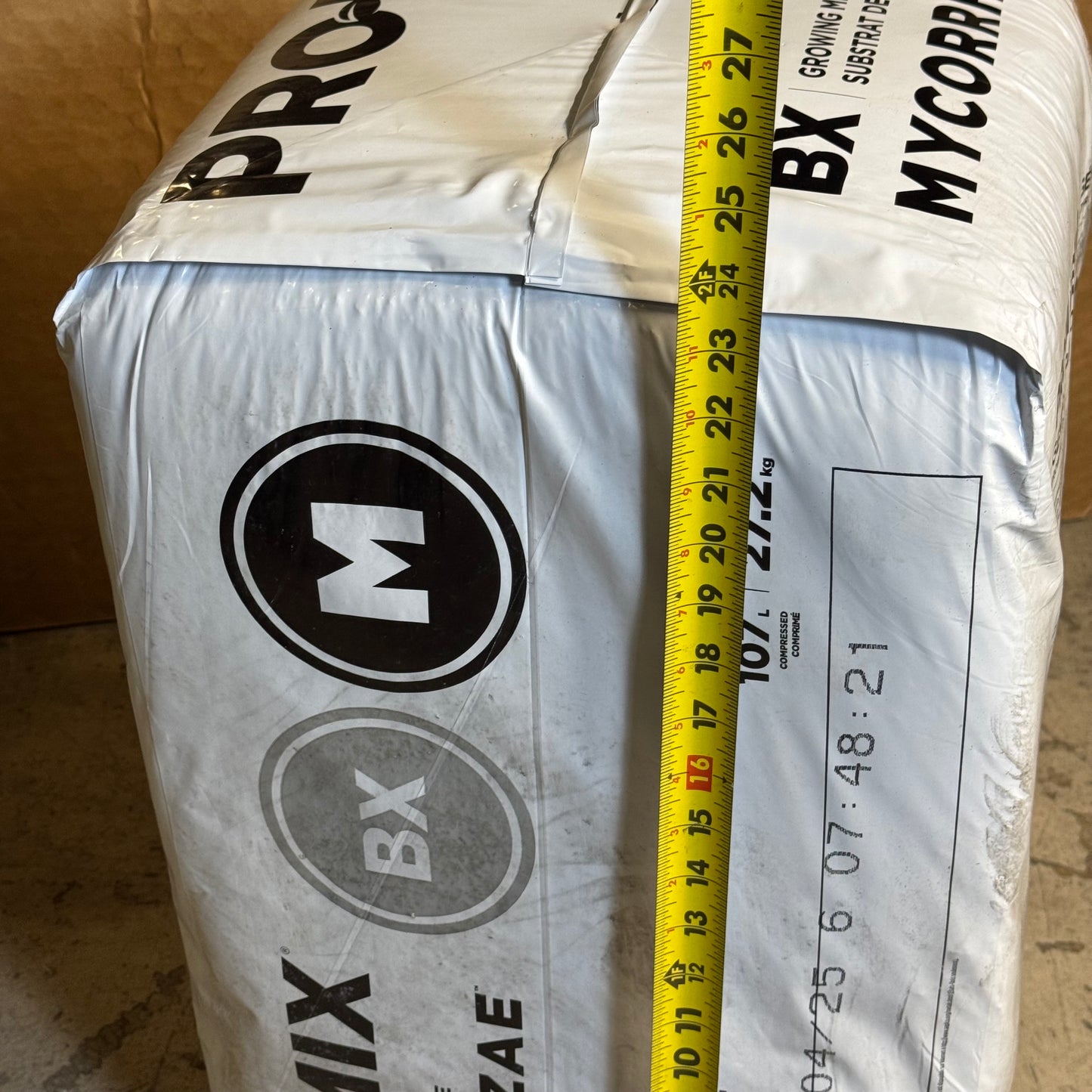 ZA@ PROMIX (60 lb Bag) Bx Growing Medium Substrat De Culture Mycorrhizae Sz 23”Hx16”Lx14”W (AS-IS, Open Bag)