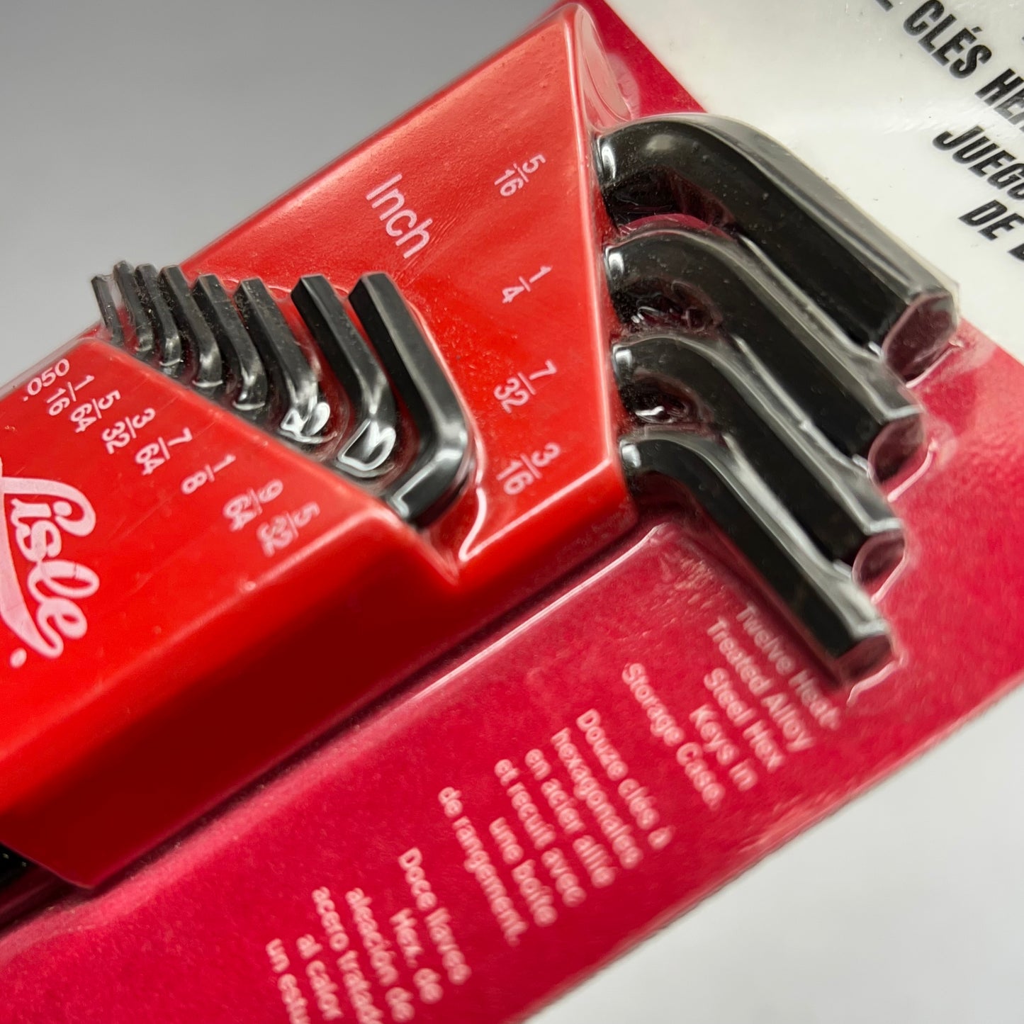 LISLE (12 PIECE SET) Alloy Steel Sae Long Arm Hex Key Set W/ Storage Black 425|00