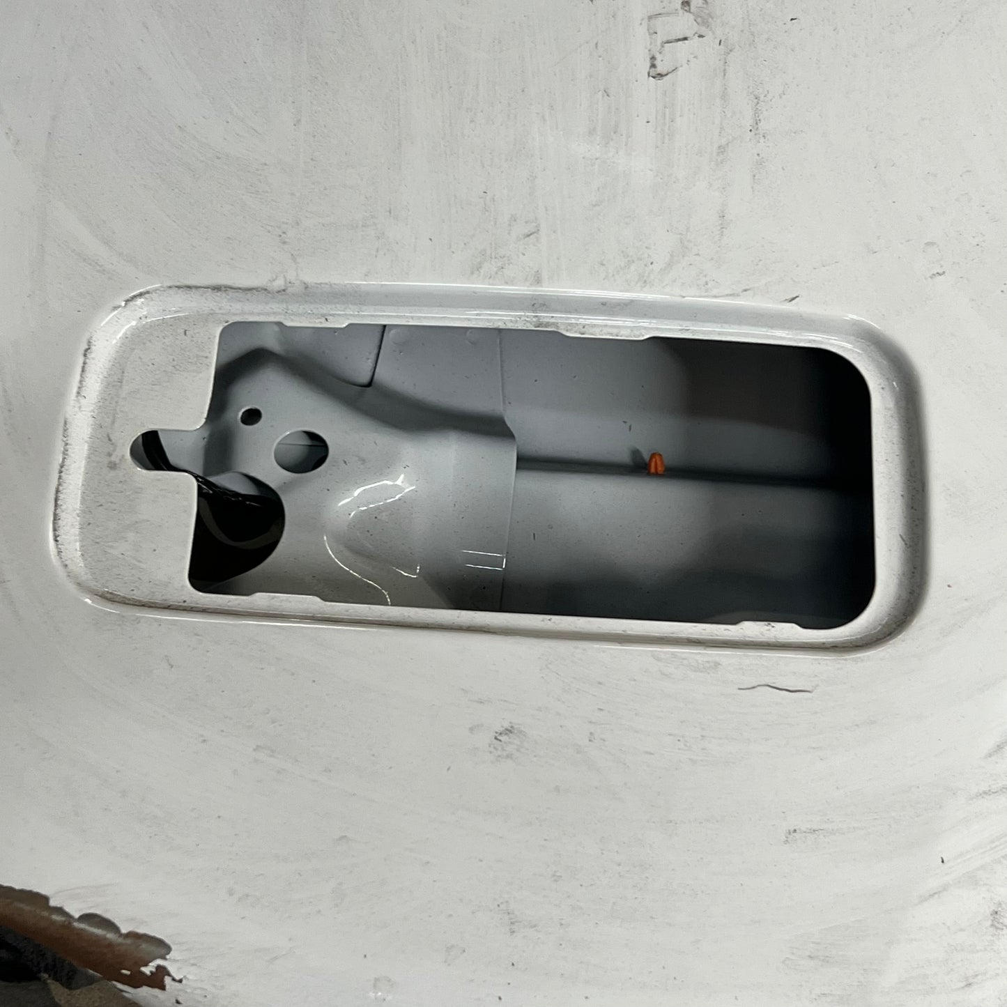 ZA@ UNKNOWN Truck Door 63" x 44" White (AS-IS, Broken Window)