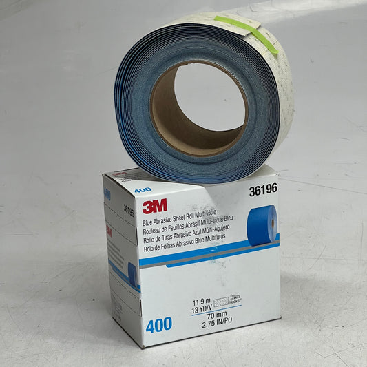 3M Hookit Blue Abrasive Sheet Roll Multi Hole 13YD Blue 36196