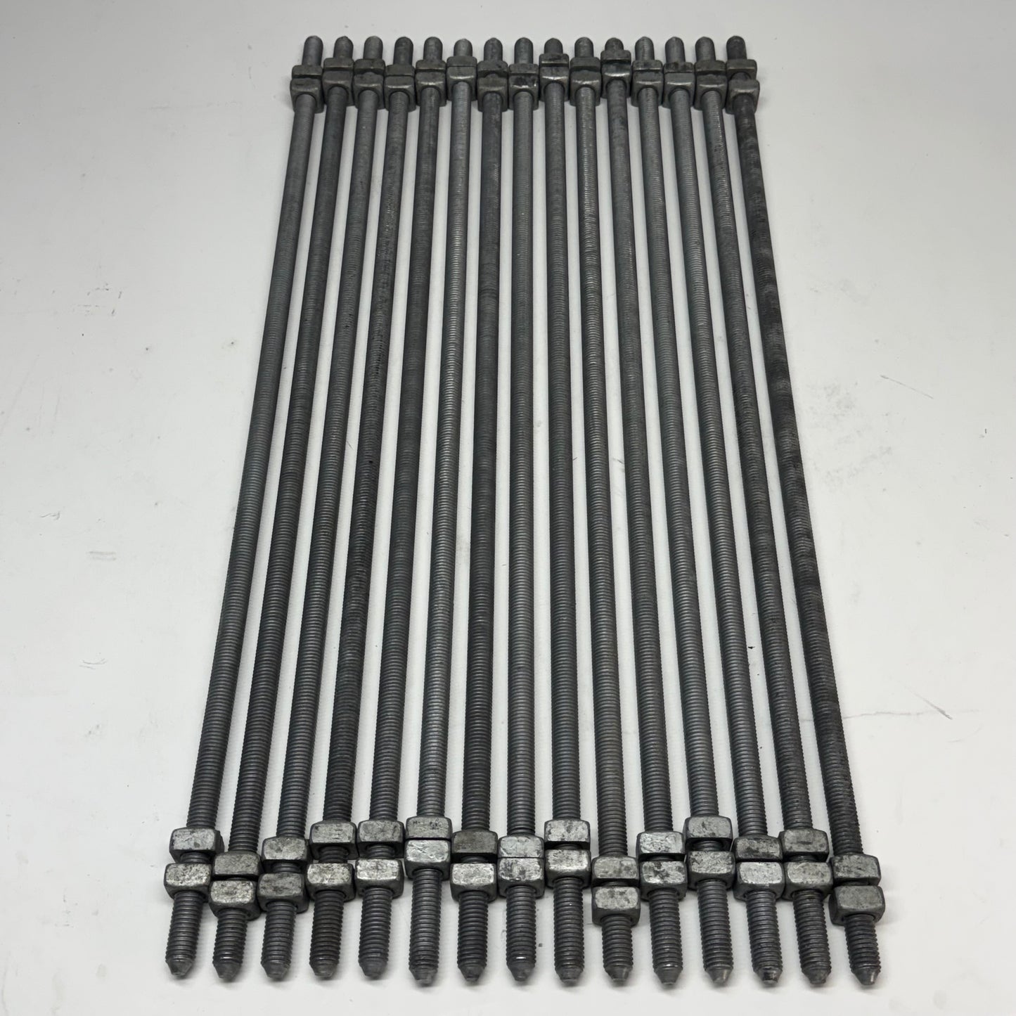 HUBBELL (15 PACK) Double Arming Bolts W/4 Nuts Galvanized Sz 5/8" x 30" 8878