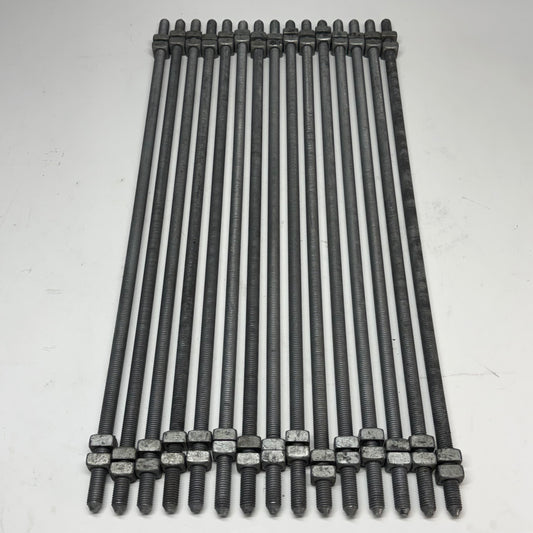 HUBBELL (15 PACK) Double Arming Bolts W/4 Nuts Galvanized Sz 5/8" x 30" 8878