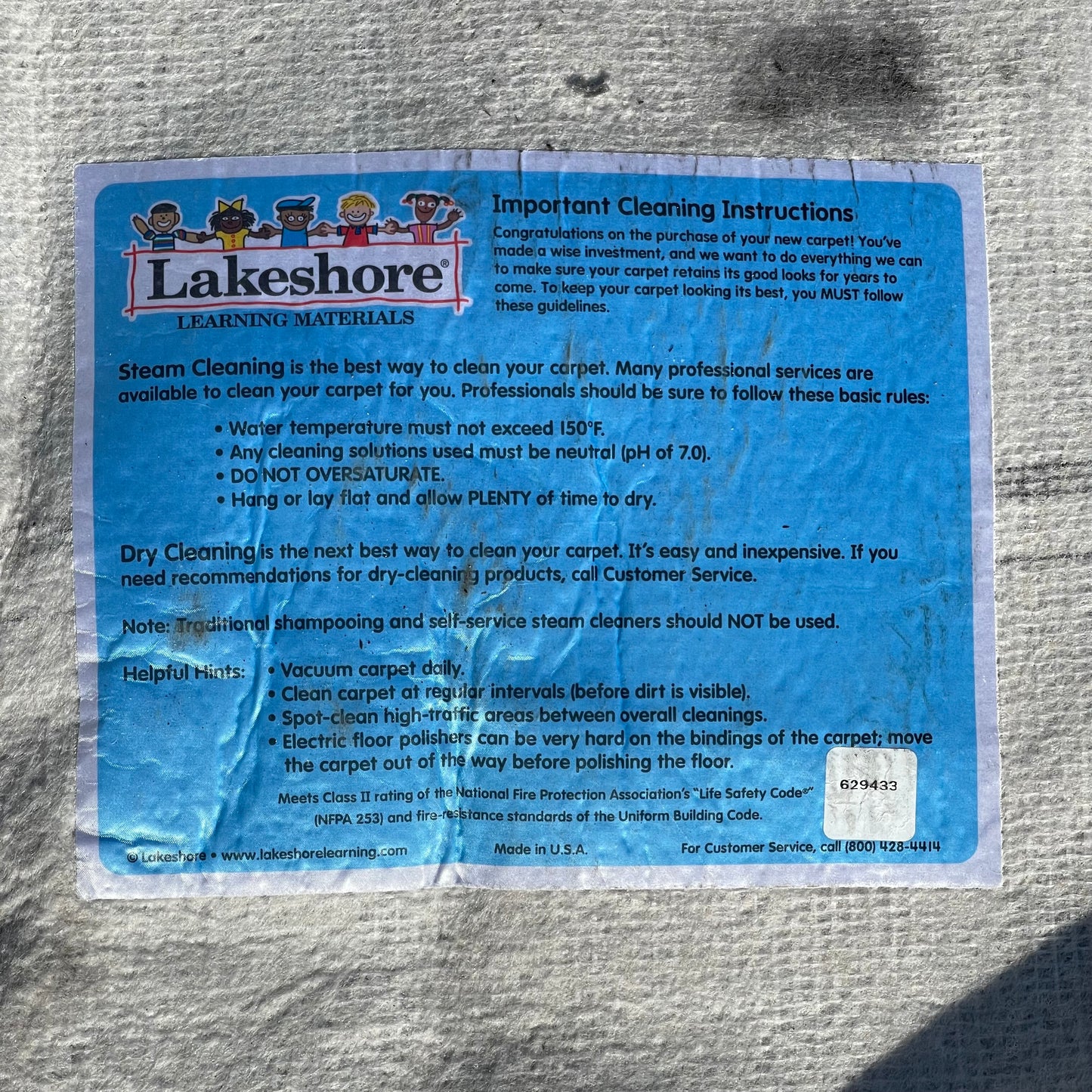 ZA@ Pallet of LAKESHORE Carpet Roll Blue Grey (AS-IS)