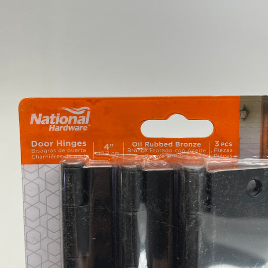NATIONAL HARDWARE Heavy Duty Square Residential Door Hinge Bronze N830-402