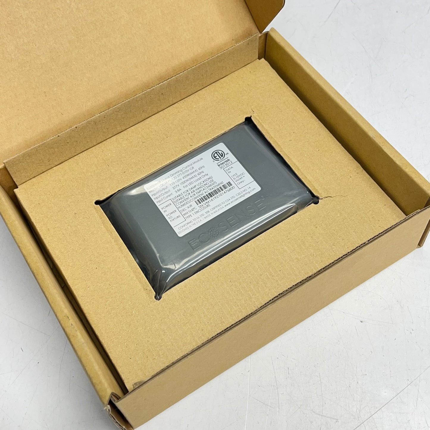 ECOSENSE Led Linear Dimming Control Module 0-10v Grey LDCM-PL-120-277-010V-GR