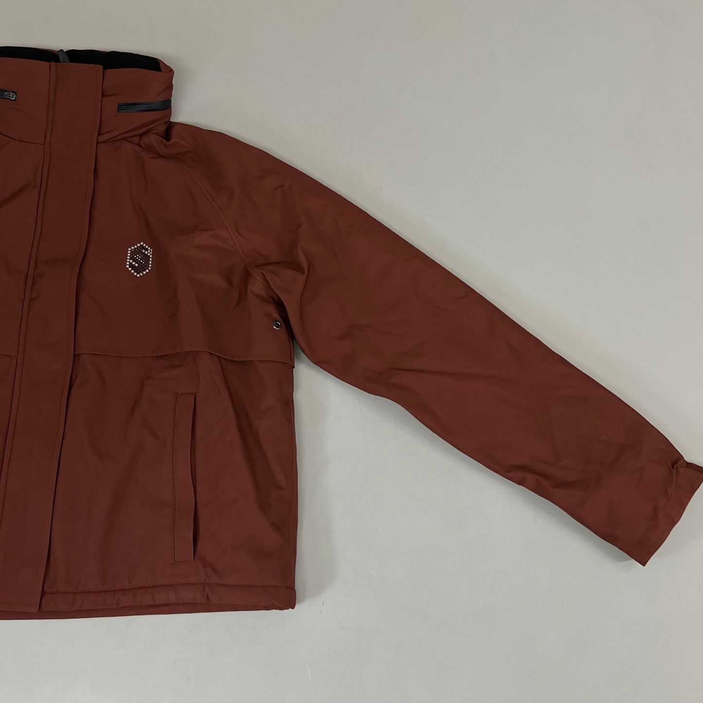 SAMSHIELD Lina Equestrian Winter Rain Coat Waterproof Women's Sz S Chestnut