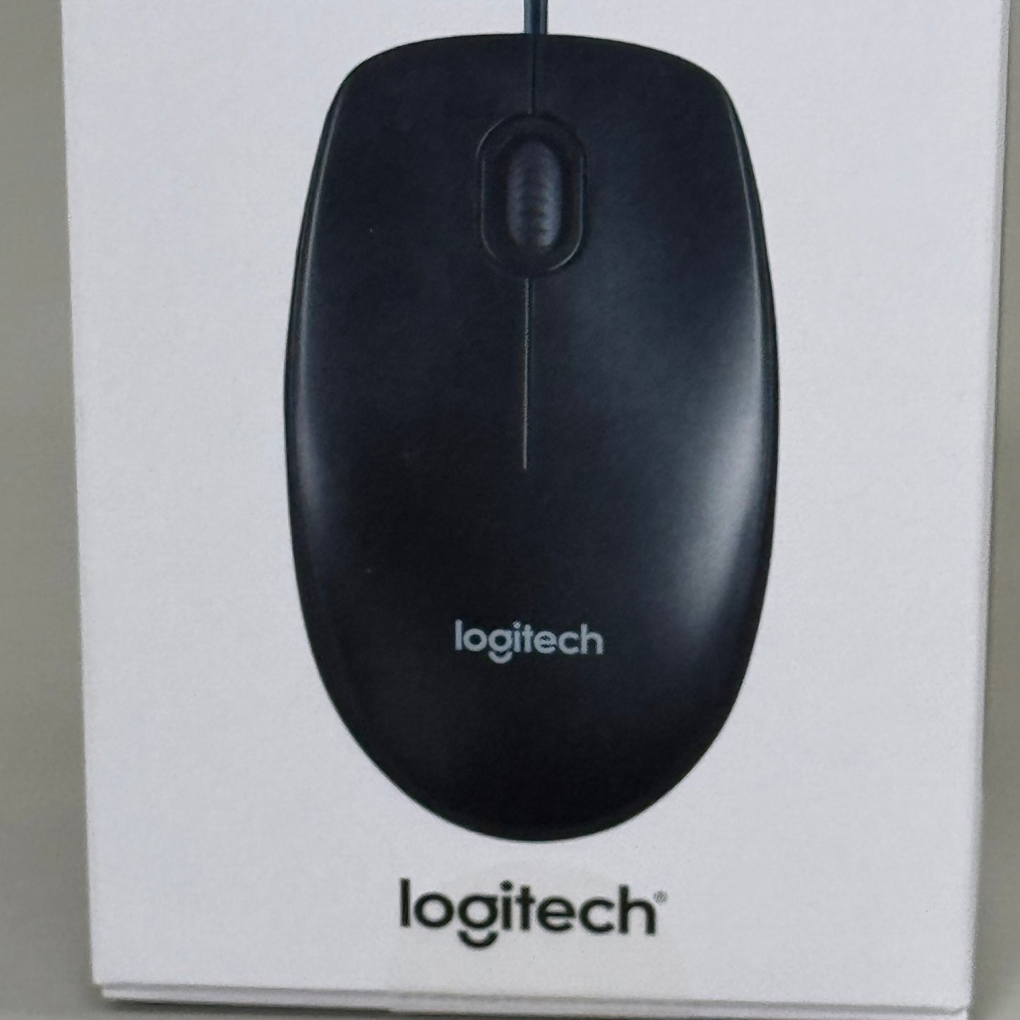 LOGITECH (2 PACK) B100 Optical USB Mouse Right or Left Handed Users Black 588444