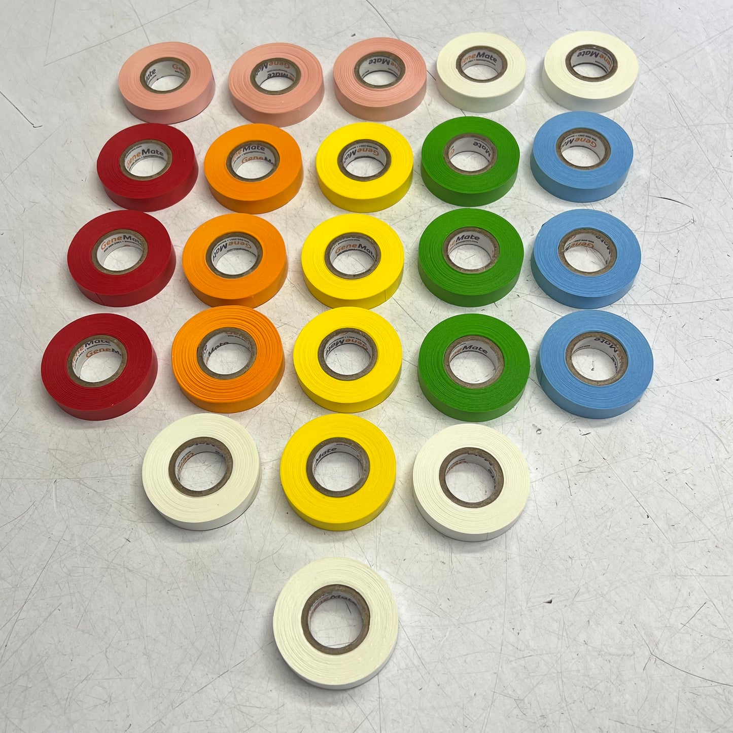GENE MATE (24 PACK) Labeling Tape Extremely Durable  1/2"x500" Rainbow L-3000