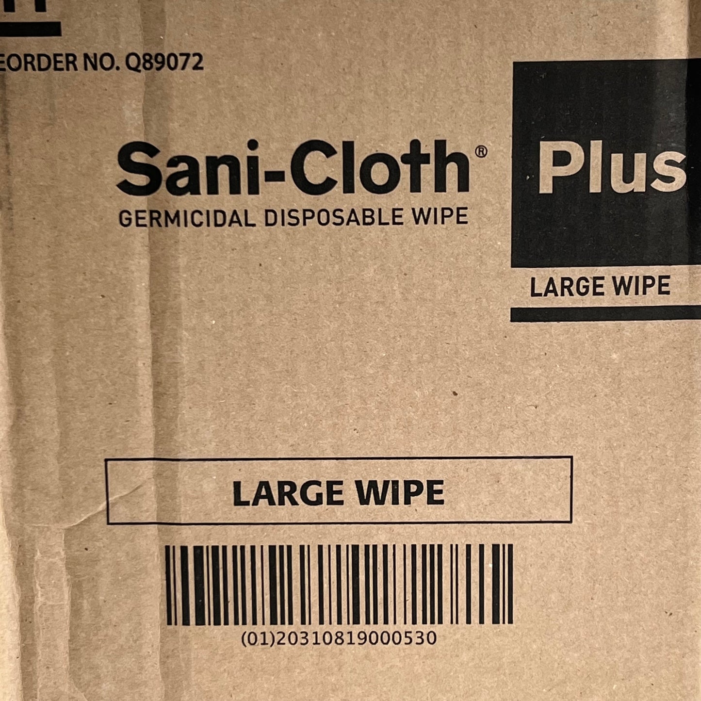 SANI CLOTH (12 PACK Of 160 Wipes) Plus Germicidal Disposable Wipes Sz Large, White Q89072 BB 01/28