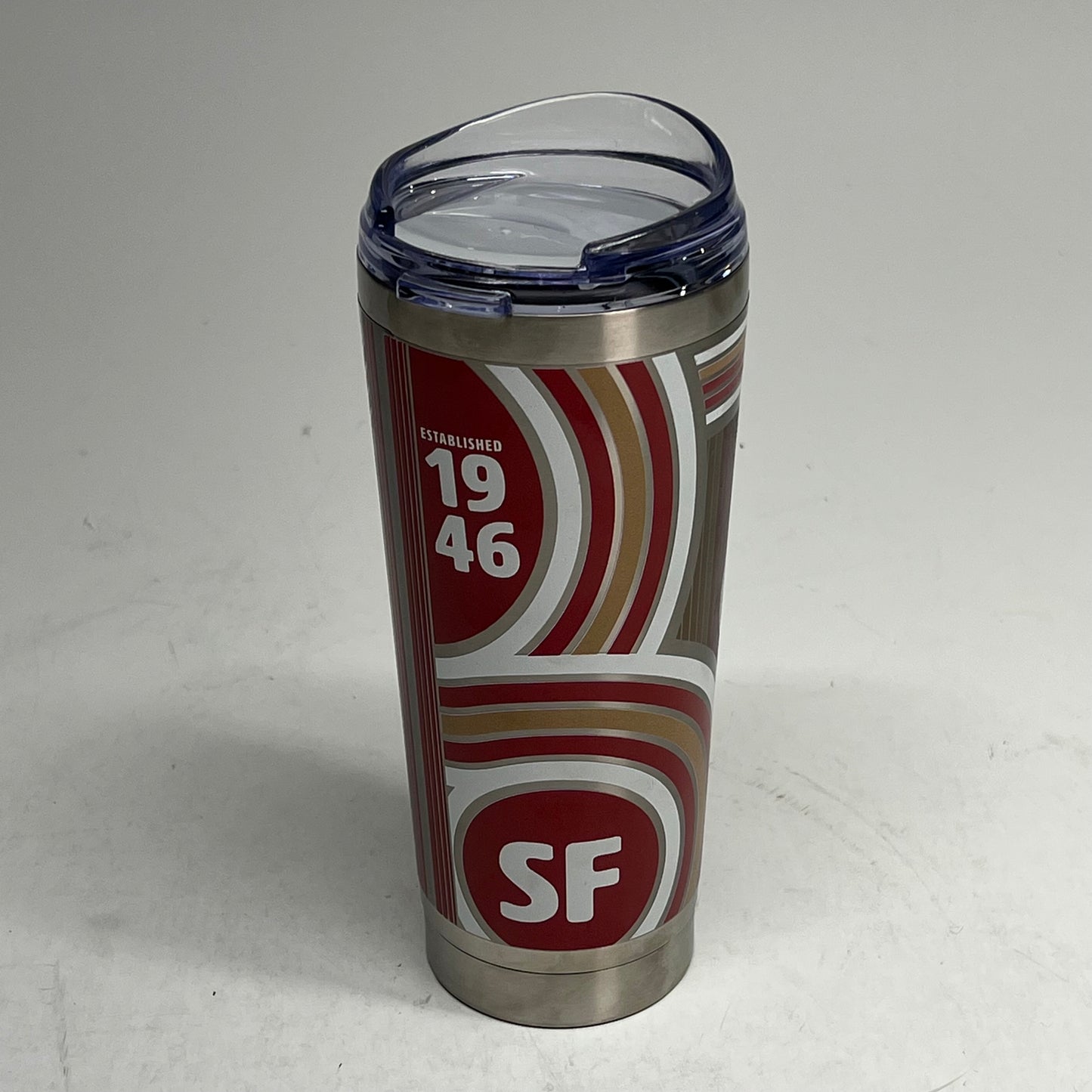 NFL San Francisco 49ers Roadie Stainless Steel Tumbler 18oz Red/Gold 6926