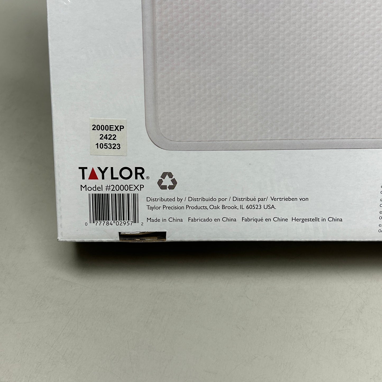 TAYLOR Mechanical Rotating Dial Bath Scale, White 20004014EXP (New)