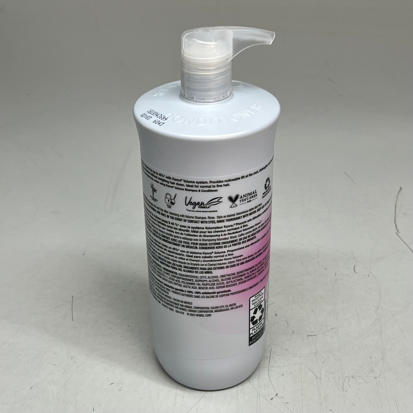 KENRA Volume Conditioner For Body & Fullness In Fine Hair Pump Bottle 33.8fl oz