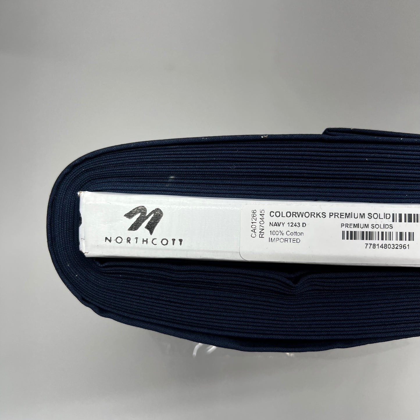 NORTHCOTT Colorworks Premium Solid Soft Fabric 12 yds Navy 1243D 9000-49