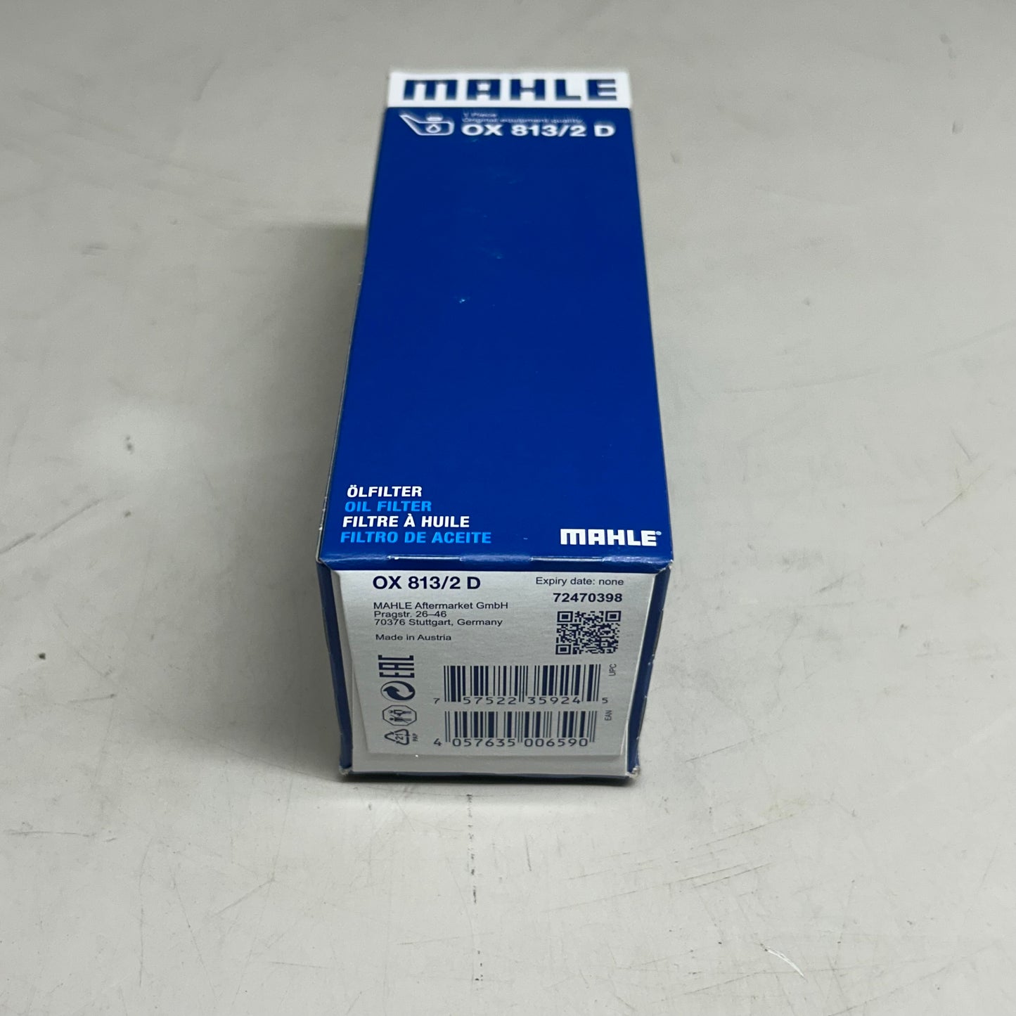 MAHLE Engine Oil Filter Replacement Part For BMW OX813/2D