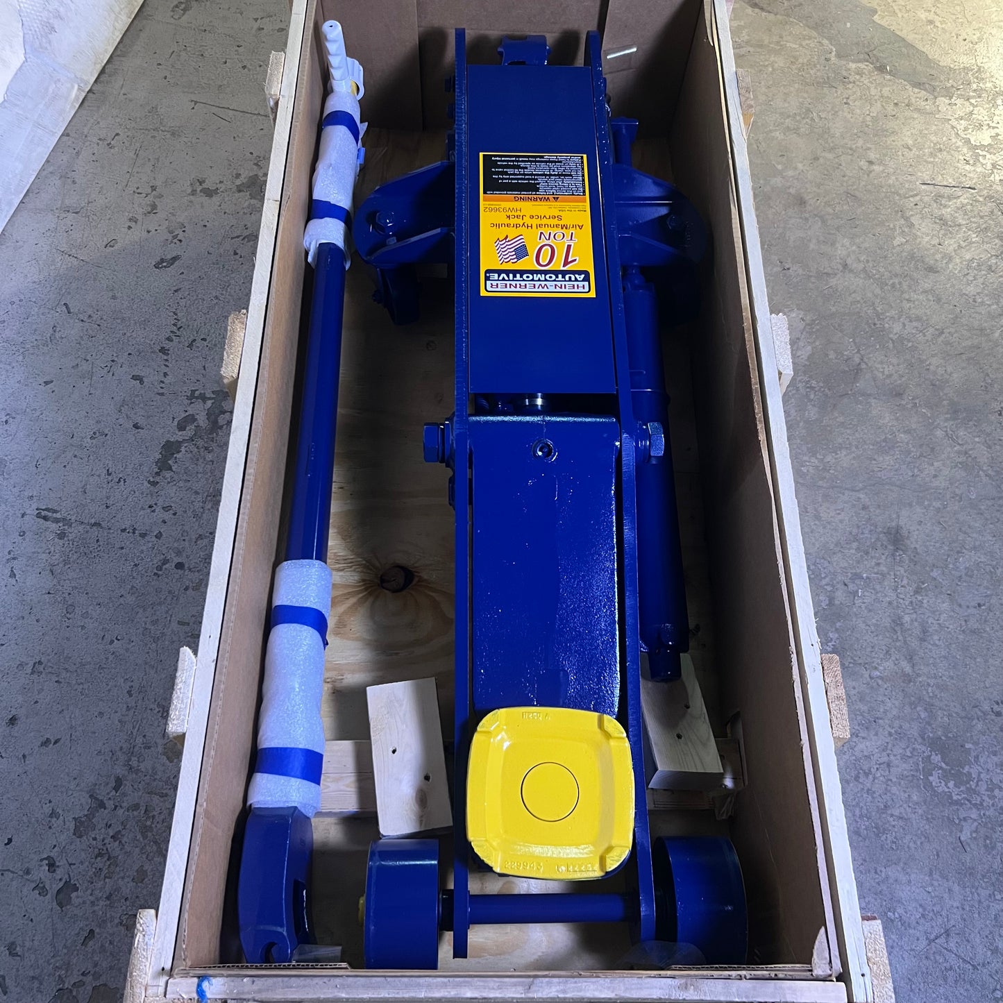 ZA@ HEIN-WERNER 10 Ton Air/Manual Hydraulic Service Jack HW93662 A