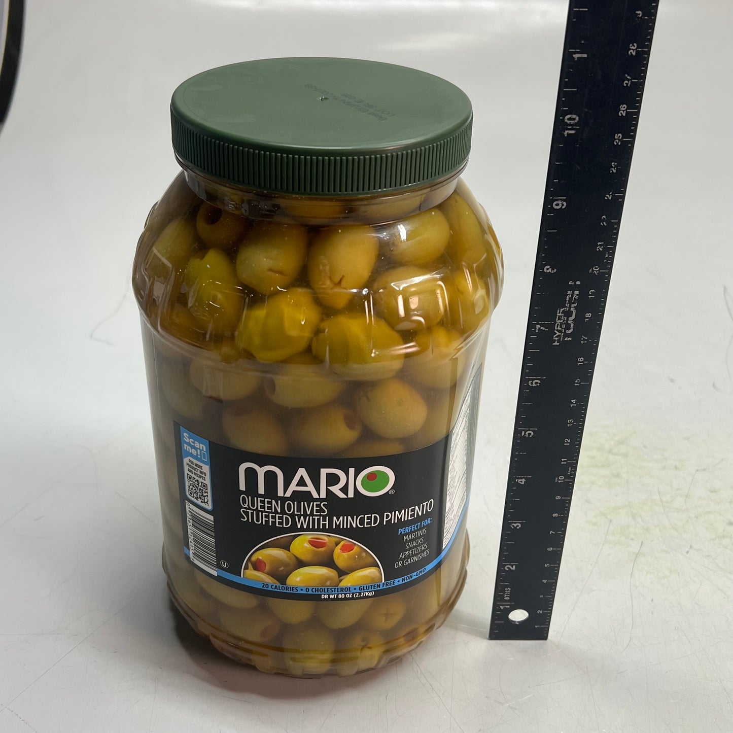 ZA@ MARIO  Queen Olives Stuffed W/ Minced Pimiento Gluten Free Kosher 80 oz BB 01/27